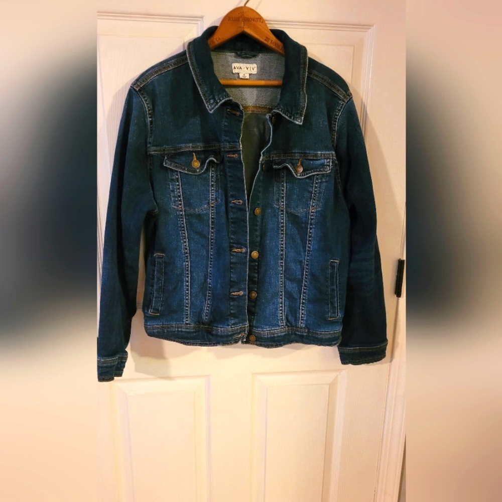 Ava Viv Jean Jacket Size 1X